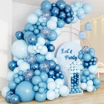 Comprar Guirnalda De Globos Azules Decoración De Cumpleaños Adornos Para Cumpleaños Globos Para Fiesta Decoración De Boda Decoración De Baby Shower Decoracion Con Globos