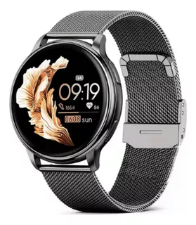 Smartwatch Redondo Dourado Inteligente Feminino Moda Atual