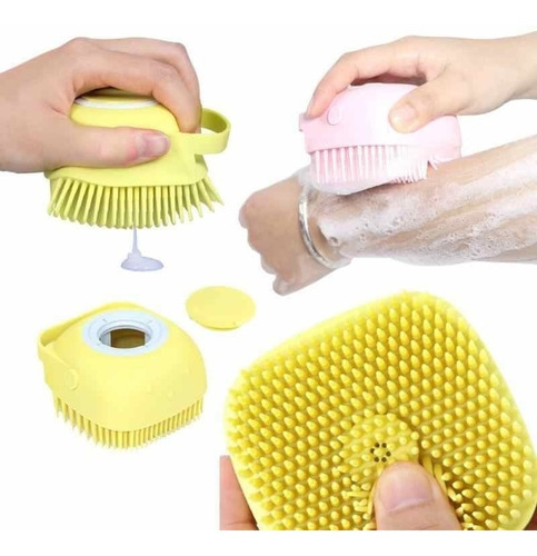 Cepillo Dispenser Jabón Silicona Limpiador Facial O Corporal