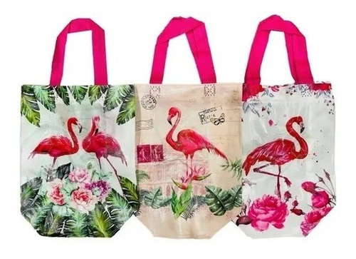 Pack 12 Bolsa Reutilizable Flamenco D Compras Regalo 35x27cm