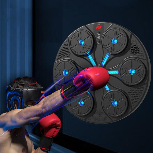 Máquina De Boxeo Pared Objetivo Guantes Rojos Pad Negro