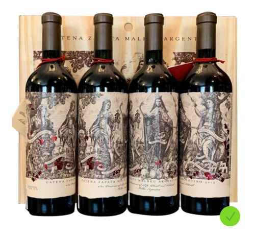 Vino Malbec Argentino Angelica Zapata Caja X 4 Botellas 