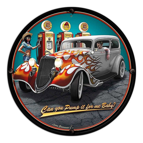#538 - Cuadro Decorativo Vintage / Hot Rod Auto No Chapa 
