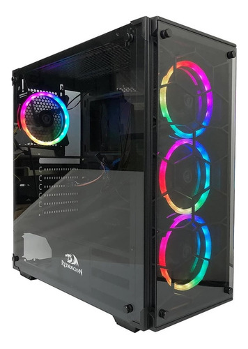 Gabinete Gamer Redragon Wheeljack Tg Negro 3 Coolers Rgb