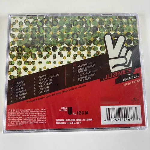 Juanes - P.a.r.c.e. Deluxe Edition - Cd+dvd Original