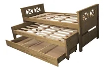 Comprar Cama 2 + Cajon Nido Carro Madera Pino 80x190 1 Plaza Oferta