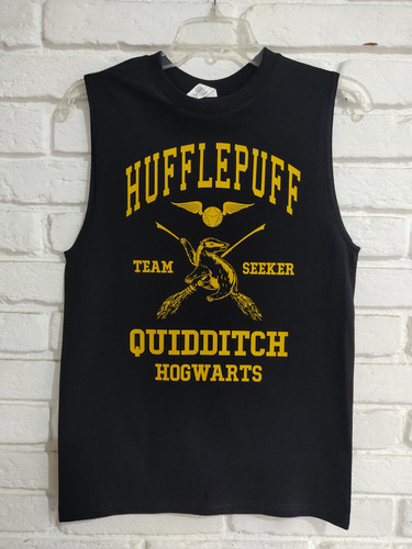 Playera Sin Mangas Hufflepuff Hogwarts Harry Potter Quidditc
