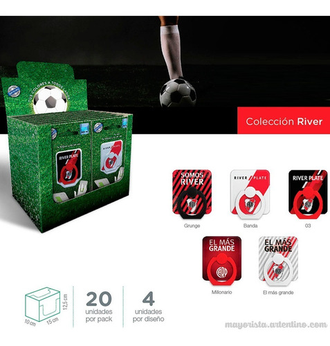 Imagen 2 de 3 de 20 Anillo Selfie Soporte Celular Tablet River Boca Futbol