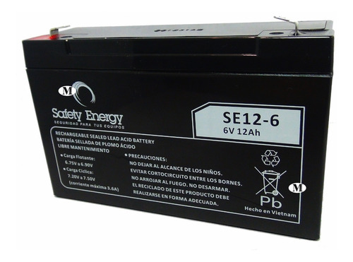 Bateria Acumulador Gel 6v 12a Mas Autonomia Que 6v 10a