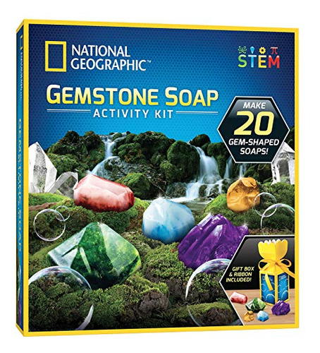 Gemstone Soap Kit - Includes White & Clear Soap, Gemsto...