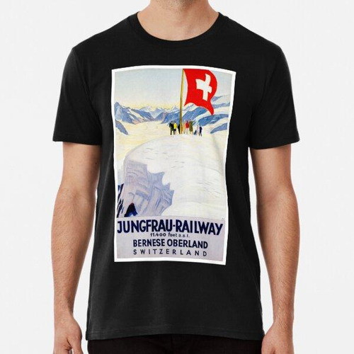 Remera Póster De Viaje Vintage Del Ferrocarril Jungfrau De S