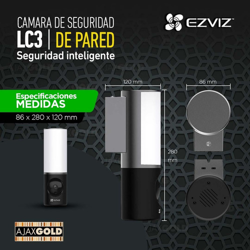 Imagen 3 de 10 de Cámara Seguridad Ip Wifi 4mp Ezviz P2p Luz Lampara Exterior