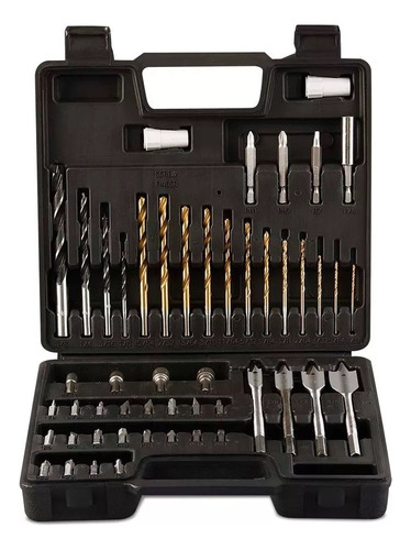 Kit 50 Brocas E Bits Com Maleta Para Furadeira Parafusadeira