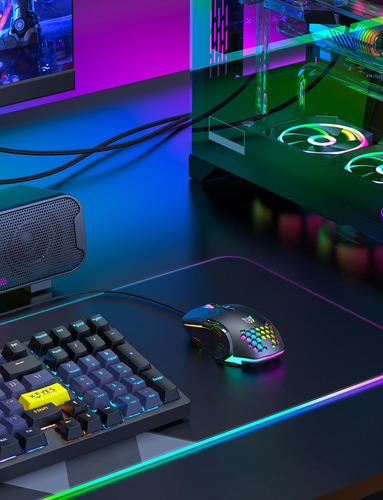 Ratón Para Juegos Con Cable, Luz Rgb Colorida, 3600 Dpi 4 Ni