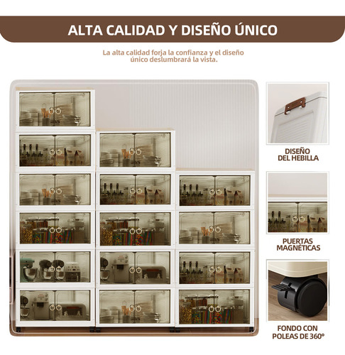 Seis capasarmario organizador dormitorio armario hogar edredón de almacenamiento de ropa 10 ganchos + pegatinas Closet Mueble Armarios Organizador Ropa Plegable Ruedas 360°