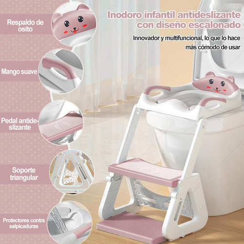 Baño Asiento Entrenador Adaptador C/ Escaleras Infantil