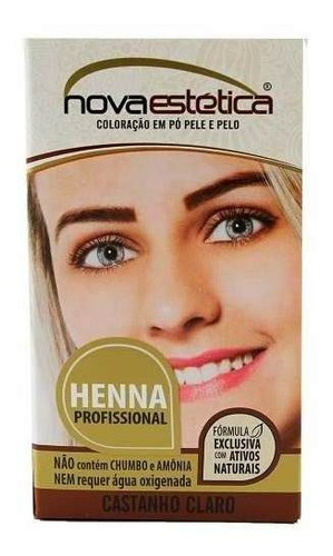 Kit Henna Para Sobrancelha Nova Estética Castanho Claro