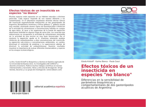 Libro: Efectos Tóxicos De Un Insecticida En Especies  No Bla