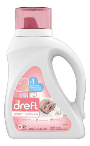 Detergente Concentrado Dreft Para Bebés 1.36l 32ld