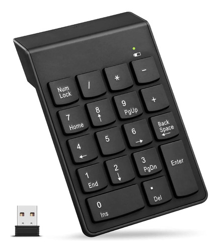 Mini Teclado Numérico Inalámbrico Ergonómico Laptop Usb 2.4g