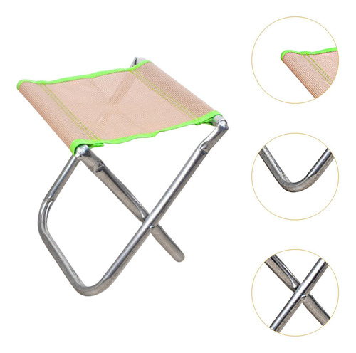 Taburete Plegable Portátil Reclinable, Reposapiés,