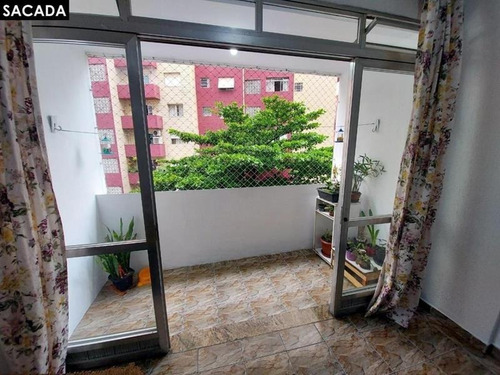 Imagem 1 de 15 de Apartamento Frente Com Varanda 1 Quadra Praia José Menino Suite Deps Empregada