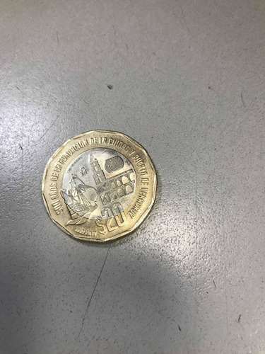 Moneda De 20 Pesos De Veracruz 500 Años