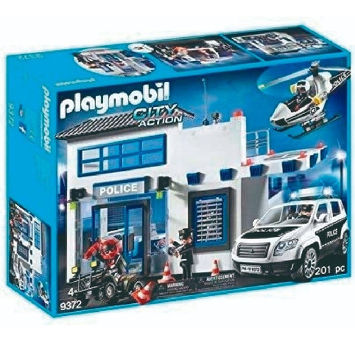 Playmobil Mega Set De Policia Comisaria 200 Piezas 9372