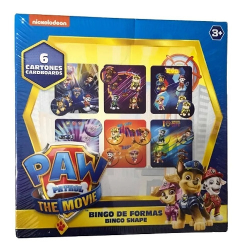 Imagen 1 de 3 de Paw Patrol Bingo De Formas Juego De Mesa Int 1618 Original