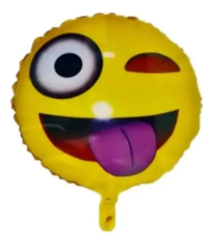 Globo Metalizado Emojis Guiño Ojo Izquierdo 42 Cm X 1 Unid