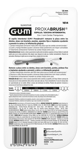 Gum® Proxabrush Mediano Conico 6 Pzs