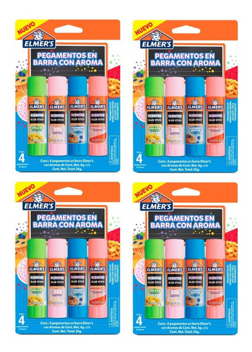 Adhesivo En Barra Elmers 6gr Con Aroma X 16 Adhesivos