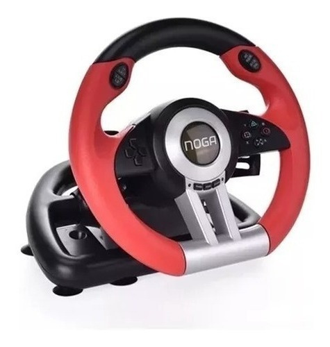 Imagen 2 de 3 de Volante Con Pedalera Noga Gears 180° Vibración Pc Consolas