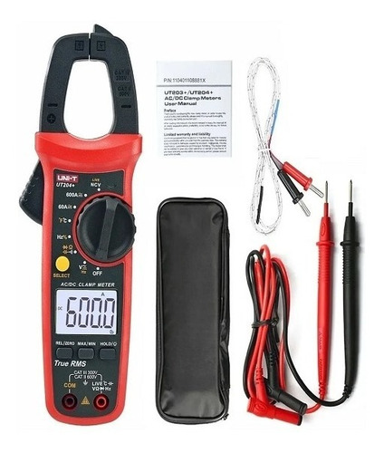 Pinza Amperimétrica Digital Uni-t Ut204+ 600a Edisel.ts