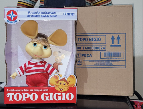 Boneco Topo Gigio Estrela Lacrado Com Caixa Parda