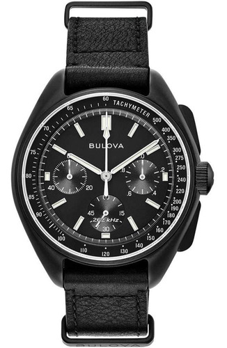 Reloj Bulova Cronografo Cuarzo Lunar Black 98a186 En Stock