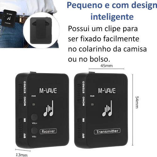 Ponto Retorno Palco 1 Transmissor + 7 Fones + 7 Receptores