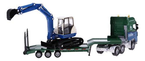 1/50 Kids Party Play Pull Push Alloy Flatbed Trailer + .