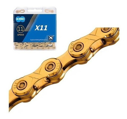 Cadenilla Bicicleta Kmc X11 Gold 11vel Cadena 1/2×11/128 