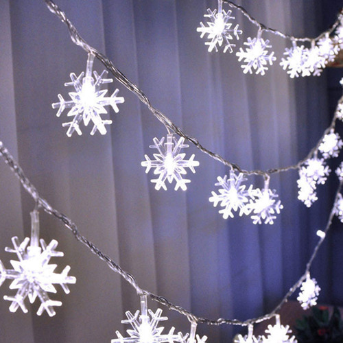 Guirnalda Navideña Led Con Forma De Copo De Nieve En Forma D