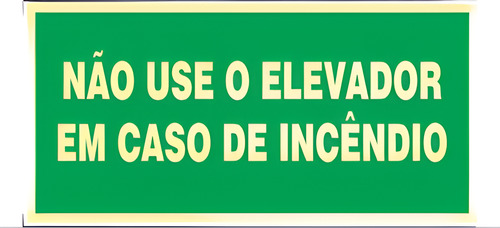 Placa Sinaliz Não Use Elevador Em Caso De Incêndio Foto 13x2