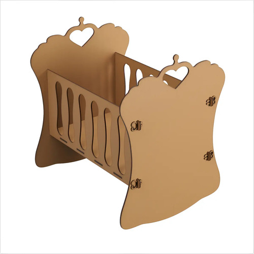 Berço Infantil Boneca Bebê Reborn 52,2x55,5natural Ofertamo