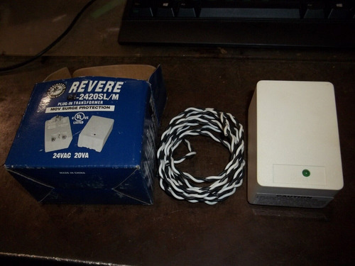 Nib Revere 2420sl/m Plug-in Transformer 20 Va 24 Vac (13 Ddc