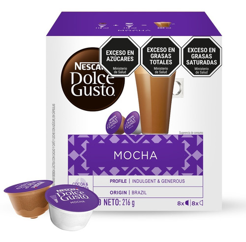 Capsulas Mocha Nescafé Dolce Gusto Con 16 Unidades