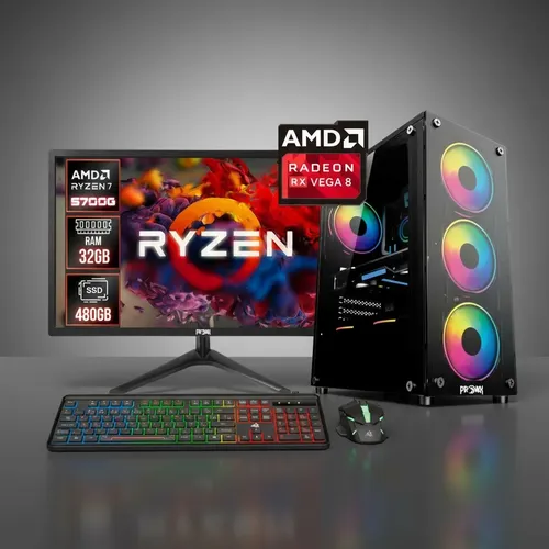 Computador Gamer Pronx Ryzen 7 5700G 32GB RAM 480GB SSD com