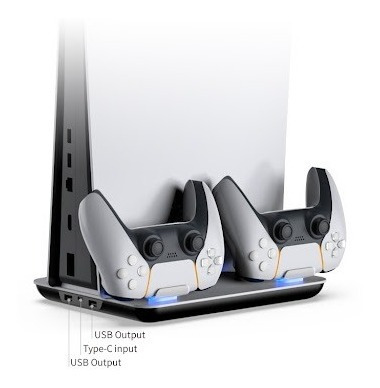 Imagen 2 de 10 de Ps5 Base Consola + 3 Coolers + Cargador 2 Joysticks Dobe Tp5