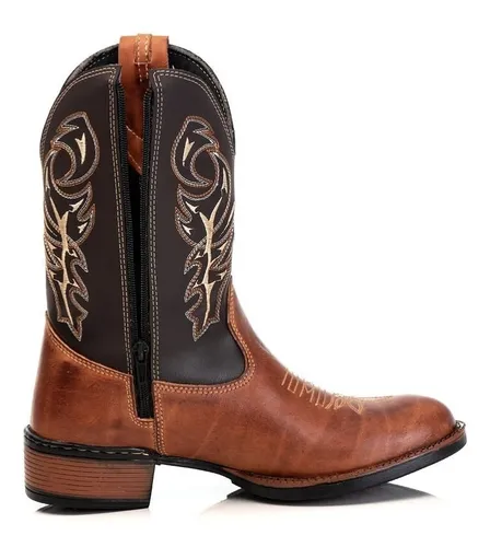 Bota cano longo bico 2025 redondo masculina