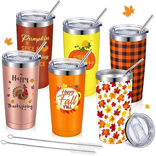 Sliner 6 Pcs Feliz Otoño Taza De Tumbler, Novedades Kr8hd