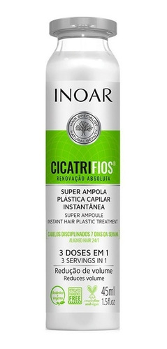 Ampola Inoar Cicatrifios 3em1 Redução De Volume 45ml