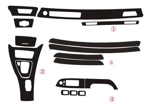 Car Styling Calcomania Fibra Carbono 5d Para Consola Bmw